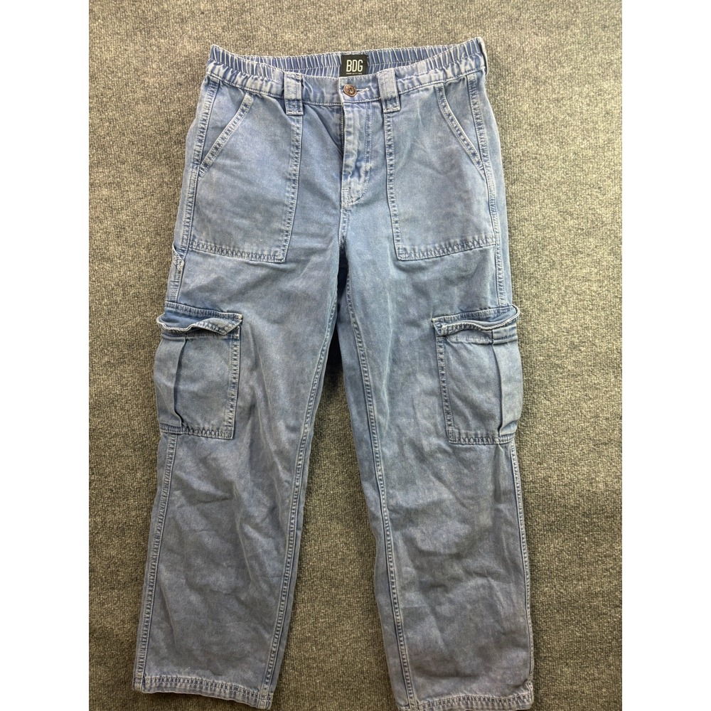 BDG Skate Jean Women 28 Blue Light Wash Cargo Carpenter Utility Straight Leg